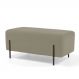 Puff Decorativo 90cm Base Aço Status B-309 Veludo Bege - Domi