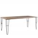 Mesa Sala de Jantar Cozinha Ludiana 220cm Grafite Madeira Maciça Driftwood G54 - Gran Belo