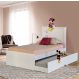Cama Bibox Solteiro Barcelona Branco Com Colchões