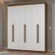 Guarda-Roupa Casal 6 Portas Batentes Rustic/Branco/Rustic Netuno Madesa