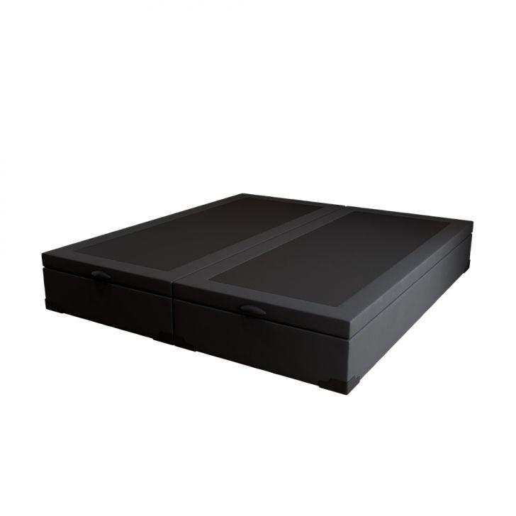 Base Para Cama Box Queen Martin Premium Com Baú Suede (47x158x198) Preta