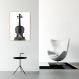 Quadro Instrumento Musical Violino 100x70 Filete Marfim