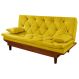Sofa Cama Caribe Reclinavel 3 Posições Suede Amarelo Essencial Estofados