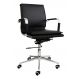 Cadeira Diretor Pelegrin em Couro PU PEL-8003L Preta Design Charles Eames