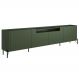 Rack Para Sala de Estar TV 75 Pol 4 Portas Pés Industrial Preto Alef I03 Musgo - Lyam Decor
