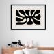Quadro Horizontal Preto e Bege - 60x48cm