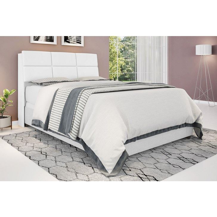Cabeceira Casal Isis Branco Com Painel Class Branco Framar