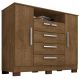 Cômoda Sapateira Rack para Quarto 2 Portas 4 Gavetas Madri Malbec