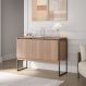 Aparador Buffet para Sala Industrial Oslo Montana Preto
