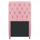 Cabeceira Estofada Cristal 100 cm Solteiro Com Capitonê Suede Rosa Bebê - Amarena Móveis