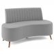 Sofá 2 Lugares para Sala Living 135cm Pés Palito Tamar K04 Veludo Cinza - Mpozenato