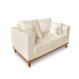 Sofá Sala de Estar 02 Lugares Beny Suede Madeira Estofados