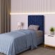 Cabeceira Solteiro Bill Velosuede Azul Marinho