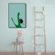 Quadro Infantil Cartoon Jacaré 43x30 Filete Preto