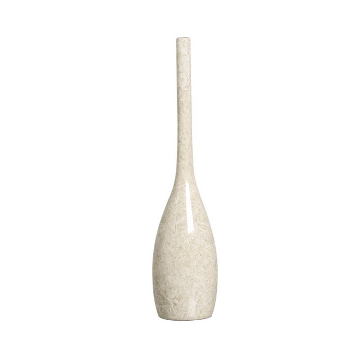 Vaso Decorativo de Mesa em Cerâmica Tulipa G Bege Petra
