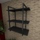 Prateleira industrial para escritório aço cor preto prateleiras 30 cm cor preto modelo ind09pes