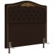 Cabeceira Cama Box Casal King 195cm com Tachas Imperial J02 Sintético Marrom Escuro - Mpozenato