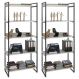 Kit 2 Estantes Livreiro Multiuso Prisma Estilo Industrial 80cm 5 Prateleiras C08 Snow - Mpozenato