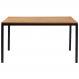 Mesa De Jantar I06 Madeira Taeda Mell 120x76 cm Aço Preto Dmobiliario