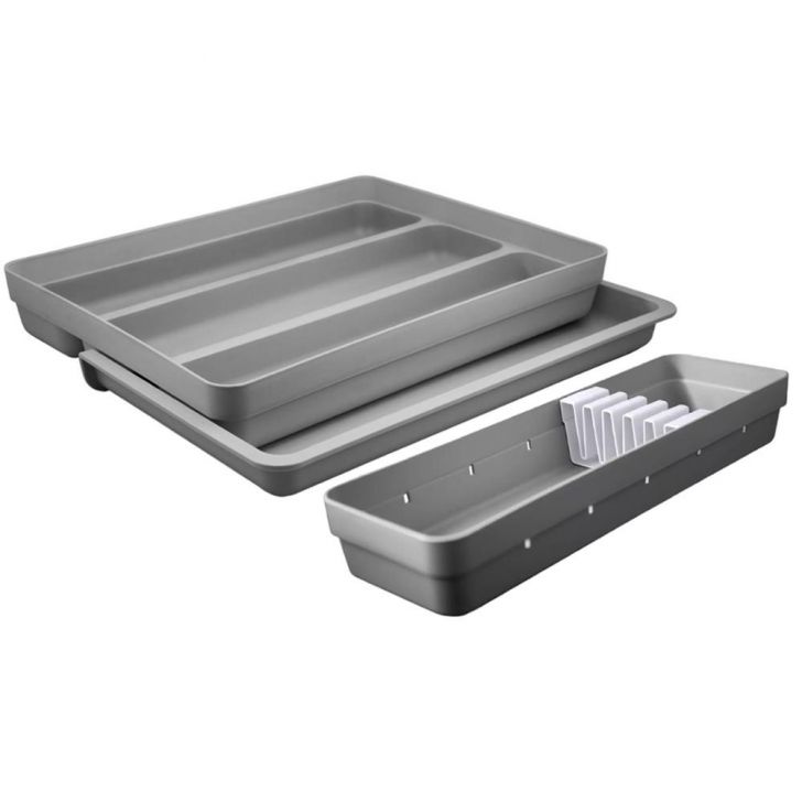 2 Organizador de Talheres Porta Talheres Gaveta Extensível P