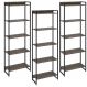 Kit 3 Estantes Multiuso Industrial 5 Prateleiras Areta 186x60cm C01 Carvalho Dark - Lyam Decor