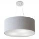 Pendente Cilíndrico Md-4188 Cúpula em Tecido 50x25cm Rústico Cinza - Bivolt