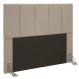 Cabeceira King 1,95m Genebra Suede Bege - Pallazio