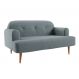 Sofá 2 Lugares Kiev Linho Cinza 130 cm