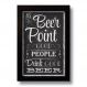 Quadro Decorativo Frase Bebidas Beer Point Vintage 33x43 cm