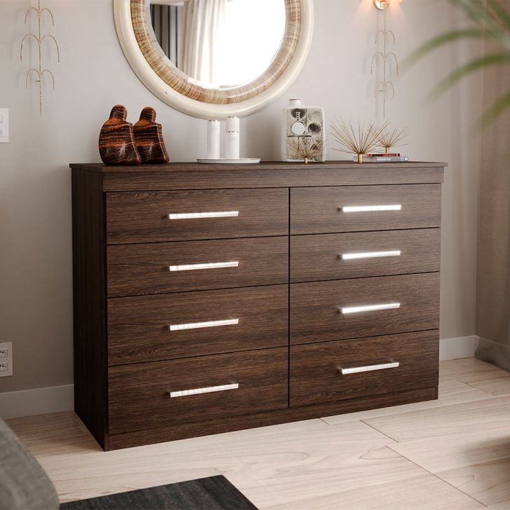 Cômoda Genova 8 Gavetas Capuccino Wood