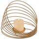 Lanterna Decorativa Mesa Porta Vela Aramado Castiçal Dourado
