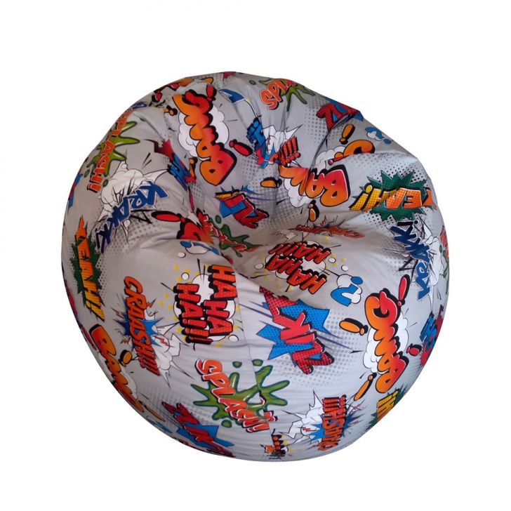 Puff Redondo Quadrinhos Colorido