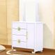 Saparteira Cômoda 4 Gavetas Espelho Filipinas Branco Camarim