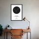 Quadro Signos do Zodíaco 43x30 Caixa Preto Peixes