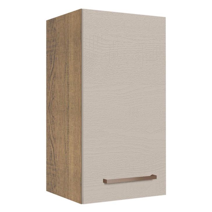 Armário de Cozinha Aéreo 35 cm 1 Porta Rustic/Crema Agata Madesa