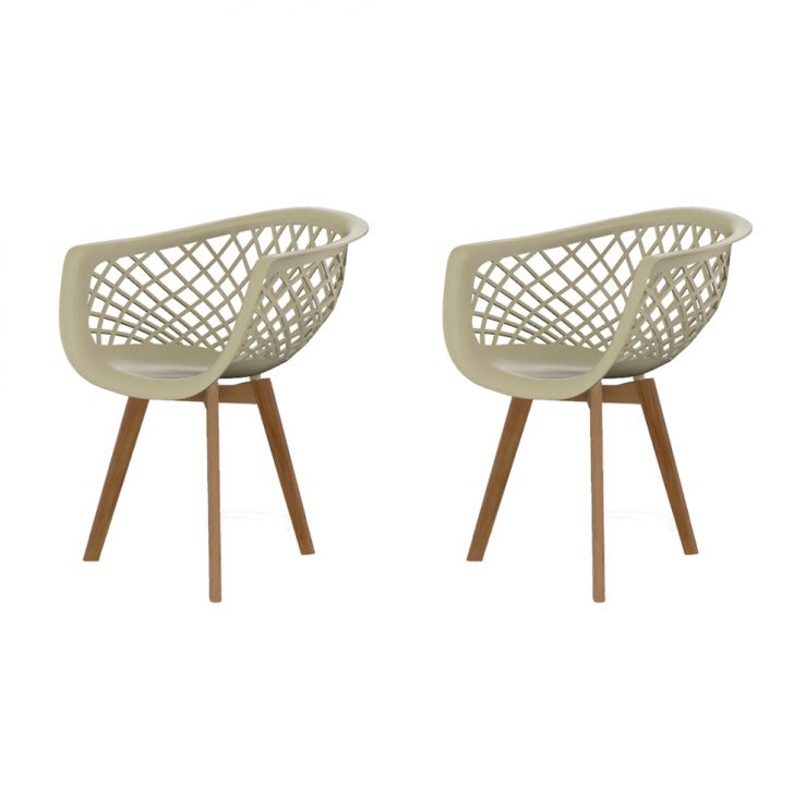 Conjunto Com 2 Cadeiras Web Wood Fendi