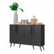 Aparador Buffet 4 Portas Retrô Viena Multimóveis V3606 Preto