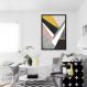 Quadro Arte em Estilhaços Gold 43x30 Caixa Preto