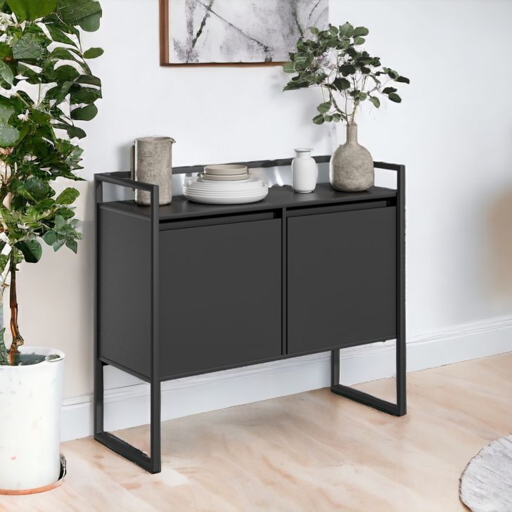 Aparador Buffet Industrial Turquia Preto Onix