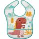 Babador Impermeável com Bolso Cata Migalhas para Bebê Buba Dinossauro Colorido