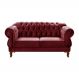 Sofá Chesterfield 2 Lugares Duquesa Vintage Retrô Capitonê Suede Bordô