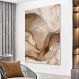 Quadro Decorativo Marmoreado Claro, com Moldura Caixa, na posição Vertical, ideal para ambiente de Sala, Quarto e Escritorio (90x70cm)