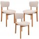 Kit 03 Cadeiras Para Sala de Jantar Cozinha Living Estofada Dara L02 Suede Bege - Lyam Decor