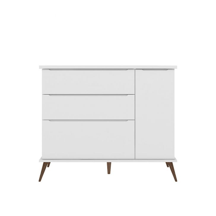 Cômoda Infantil Melinda 1 PT 3 GV Branca