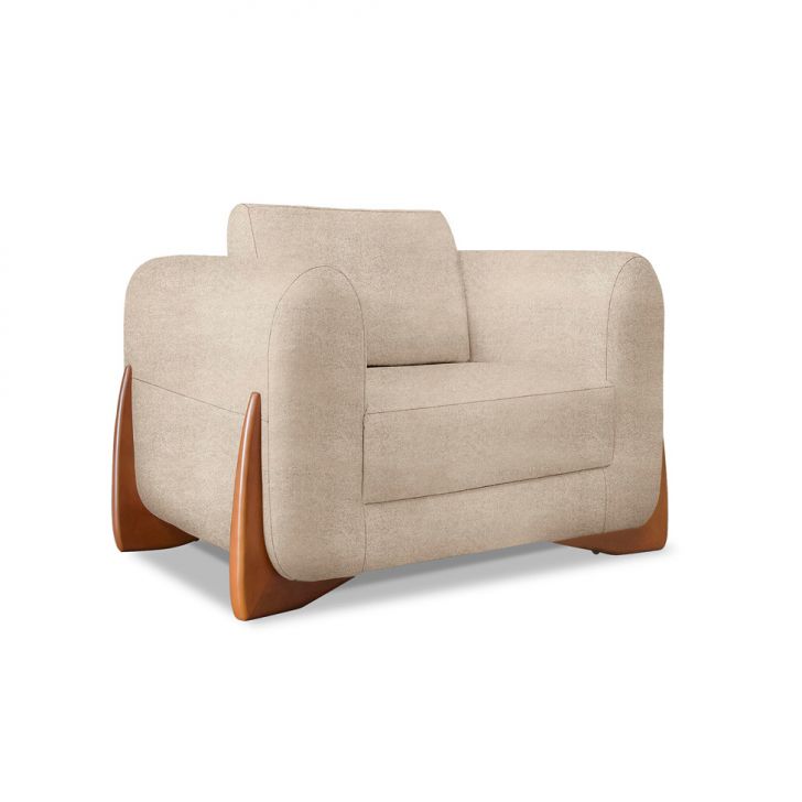 Image of Poltrona Yves Bouclé Bege PLA-MO895UP84TEHMOB