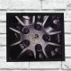Quadro Decorativo Sala Metal Roda Porsche Cor Preto 40x50x2