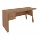 Mesa com 2 Gavetas para Escritório Home Office ME4122 MDP Amendoa G69 - Gran Belo