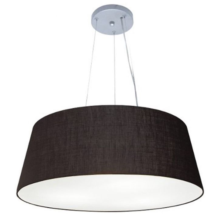 Pendente Cone Md-4072 Cúpula em Tecido 30-80x65cm Preto - Bivolt