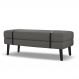 Banco | Banqueta Estofado Viena 1,20m Suede Cinza - Inova Decorações