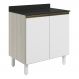 Balcao Com Tampo 2P 70 cm MDF Kali 12221 Bianco Toq Branco Uv Nicioli